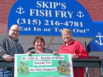 Skip’s Fish Fry Serves up Something Delicious for St. Luke’s “Bundle of Bucks” Charity Raffle on May 5