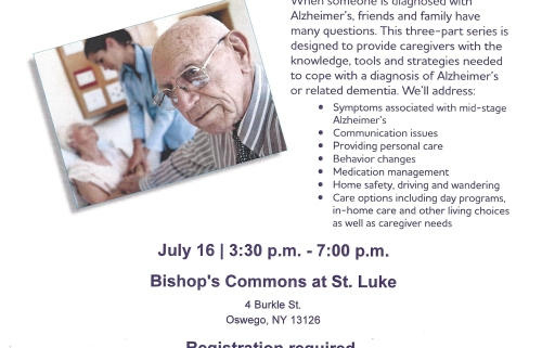 Alzheimer’s Association Workshop “Living with Alzheimer’s: For Mid-Sta...