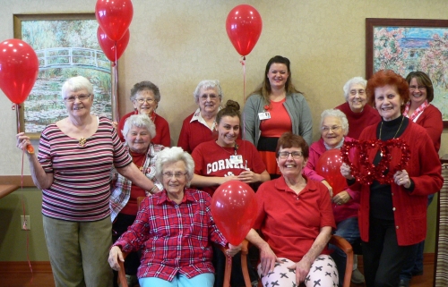 St. Francis Commons Comes Together In Support of National Wear Red Day