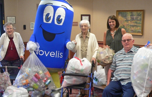 Novelis "Can Man" Thanks St. Francis Commons For Recycling Efforts