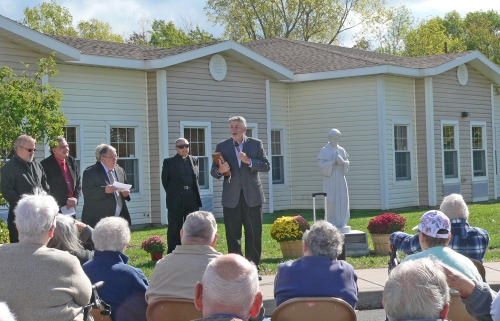 Statue Dedication Held at St. Francis Commons in Oswego